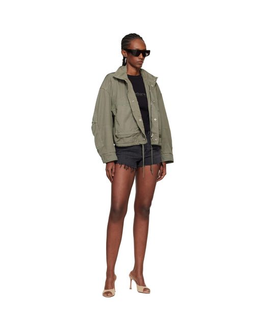 Alexander Wang Black Denim Bite Shorts