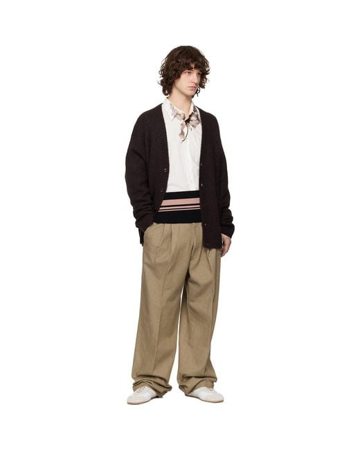 Dries Van Noten Black Ribbed Waistband Belt for men