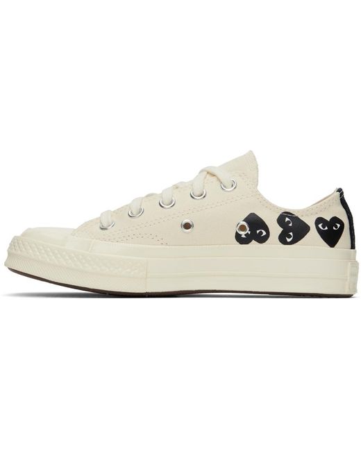 COMME DES GARÇONS PLAY Black Comme Des Garçons Play Off-white Converse Edition Chuck 70 Multi Heart Sneakers