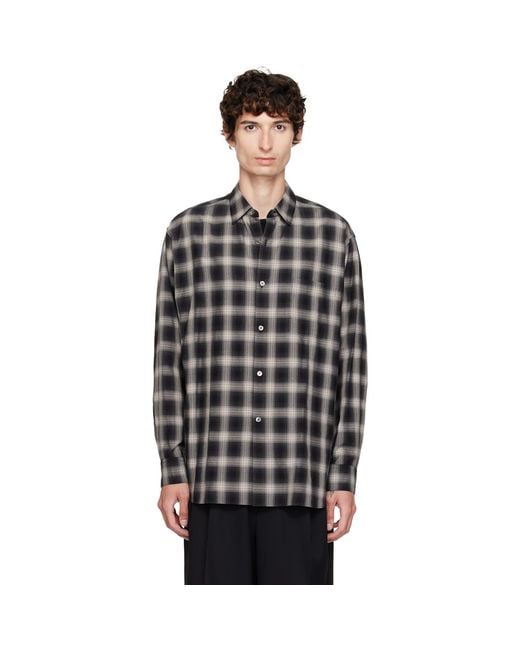 Ssstein Black Cotton Oversized Ls Shirt for men