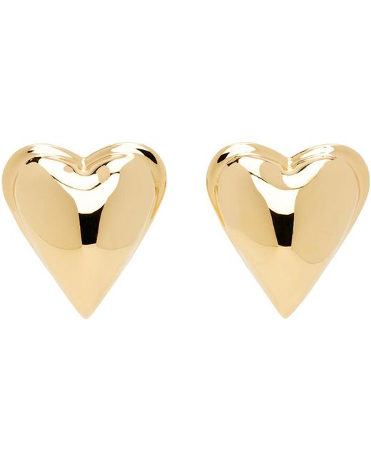 Alaïa Black Gold Heart Earrings