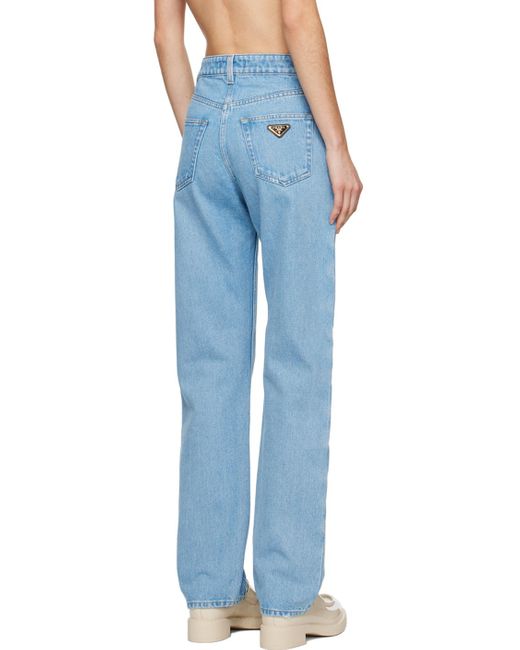 Prada Blue Five-pocket Jeans