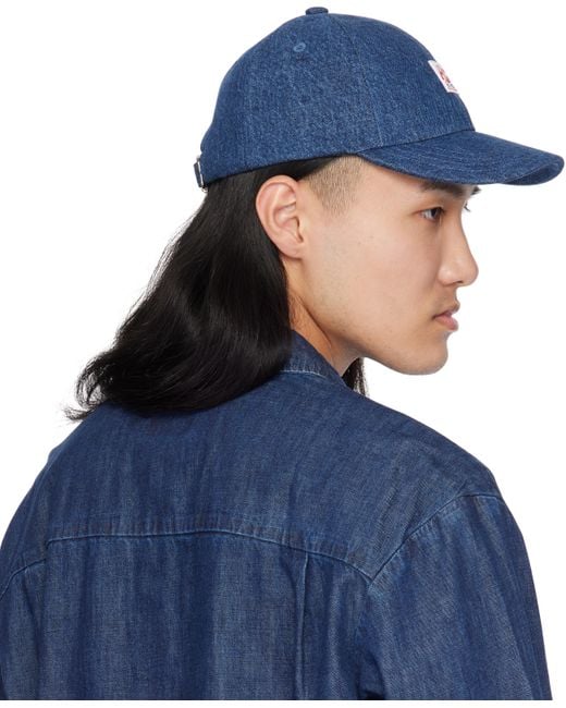 A.P.C. Blue Charlie Carpenter Baseball Cap for men