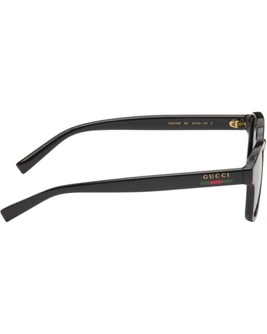 Gucci Black Institutional Logo Sunglasses for men
