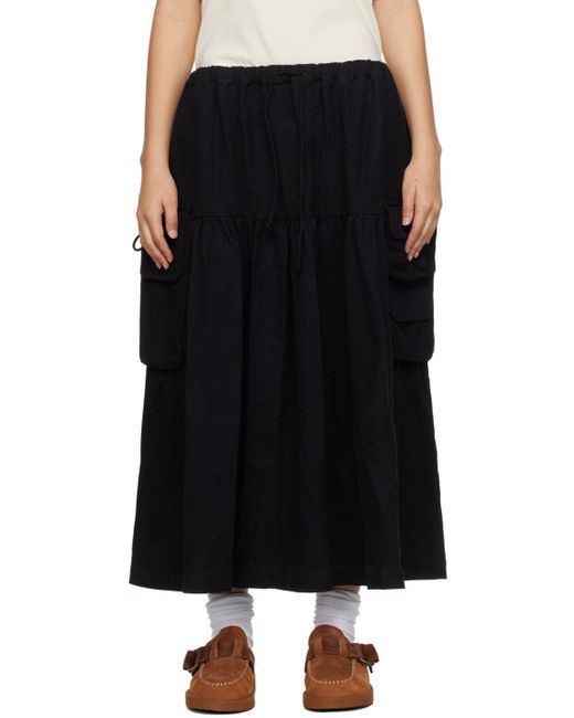 STORY mfg. Black Ssense Exclusive Forager Midi Skirt