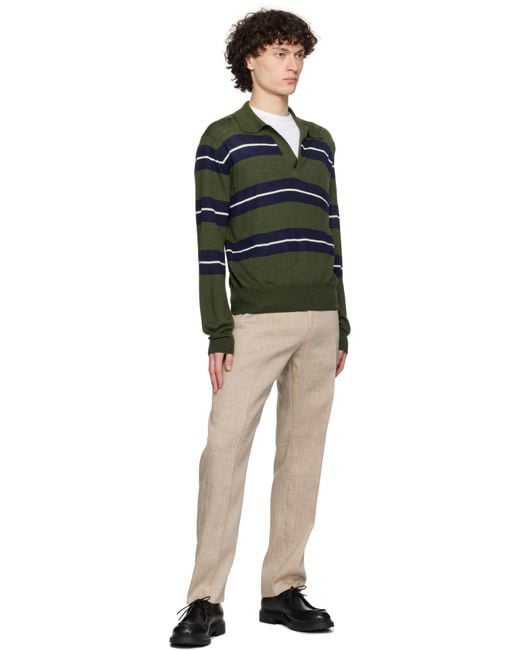 Tiger Of Sweden Natural Tense Linen Blend Trousers for men
