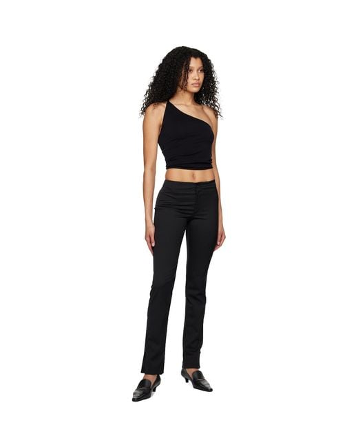 Filippa K Black Slim Zip Trousers