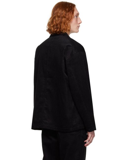 Uniform Experiment Black Notched Lapel Blazer for men