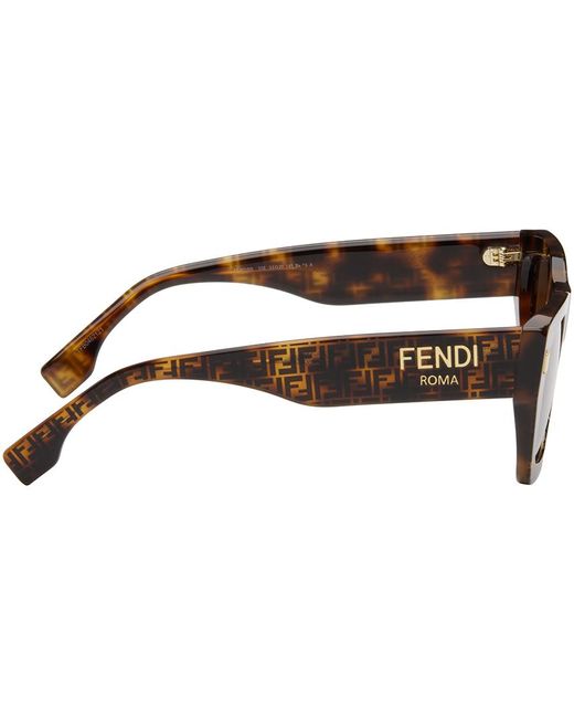 Fendi Black Brown Roma Sunglasses
