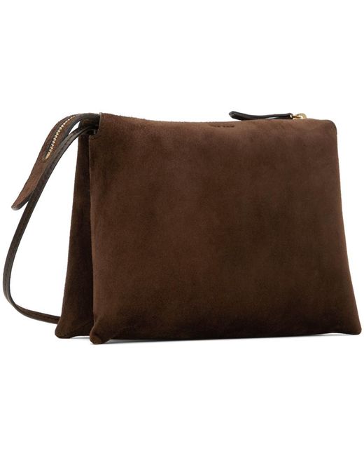 【The Row】Nu Mini Twin Bag ★スエード★ダークブラウン♪ Nu Mini Twin Bag Brown in Suede – The Row
