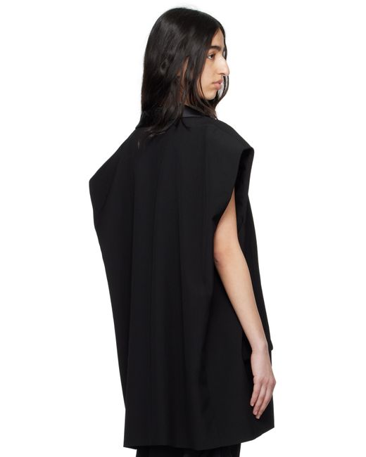 MM6 by Maison Martin Margiela ブラック サテン ラペル ベスト MM6 by Maison Martin Margiela ブラック サテン ラペル ベスト