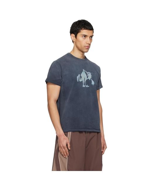 ERL Blue Puke T-Shirt for men