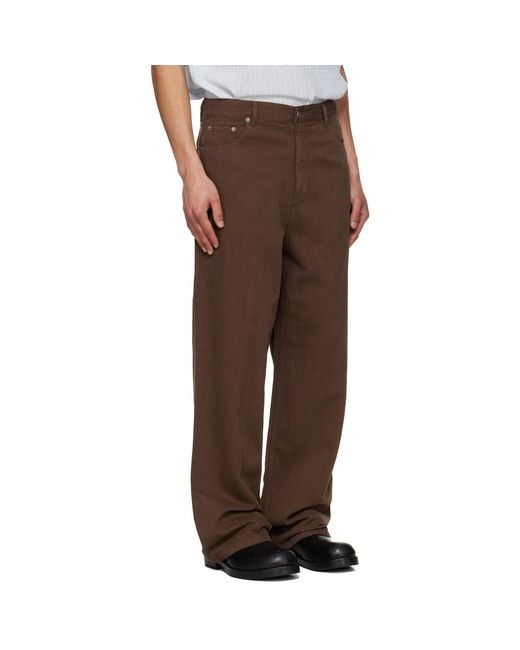 LE17SEPTEMBRE Brown Straight Jeans for men