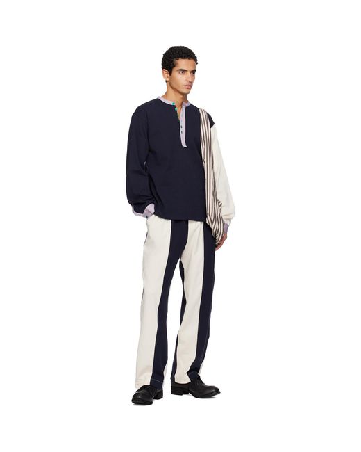 SC103 Blue Ssense Exclusive & Off- Guardian Henley for men