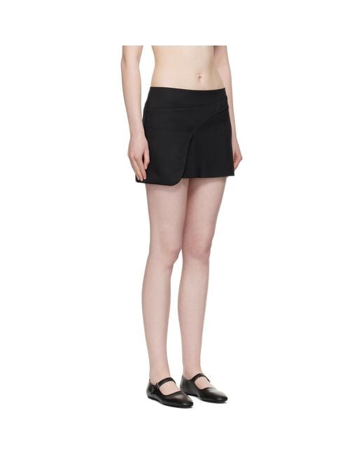 Sandy Liang Black Sabine Miniskirt