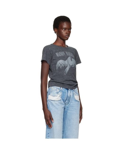 Maison Margiela Blue Bird Fitted T-Shirt