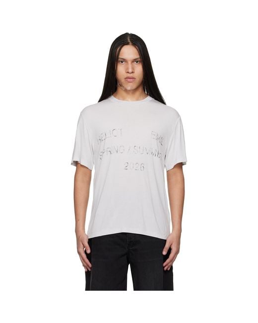 HELIOT EMIL White Overo S/S T-Shirt for men