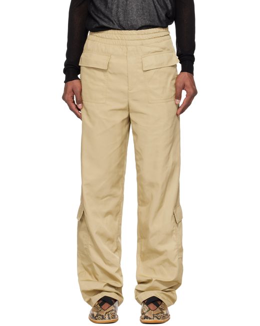 メンズ Dries Van Noten ベージュ ツイル カーゴパンツ Natural