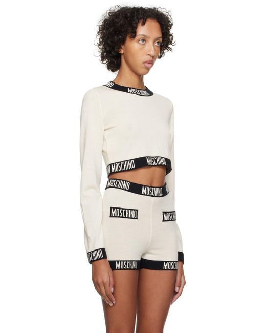 Moschino white cheap sweater