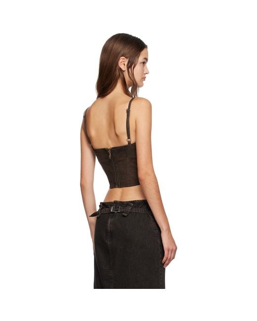 Miaou Black Kiko Denim Tank Top