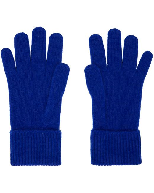 Burberry Blue Cashmere Blend Gloves for men