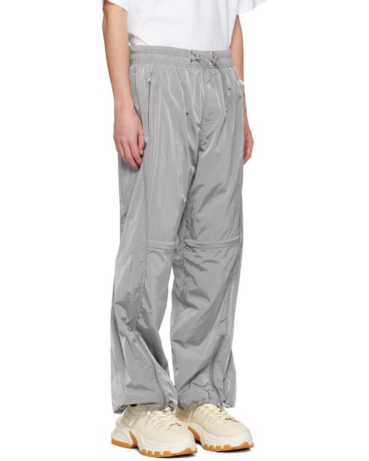 Pantalon de survêtement gris à panneaux Wooyoungmi pour homme en coloris White