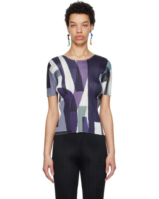 Pleats Please Issey Miyake Path T-shirt in Black | Lyst Canada