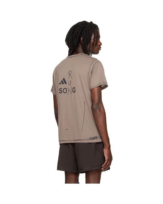 Song For The Mute Black Taupe Adidas Originals Edition Adirun01 T-Shirt for men