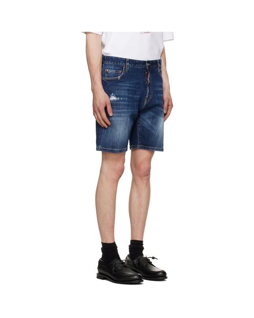 DSquared² Blue Marine Denim Shorts for men