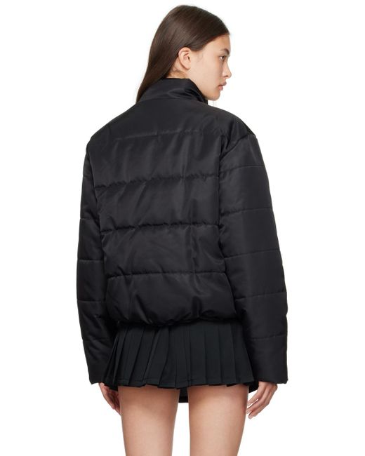 Moschino Black Button Puffer Jacket