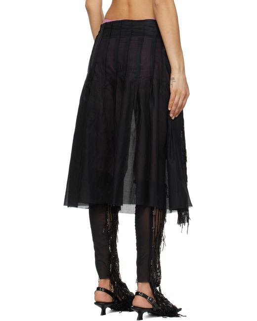 Jupe Midi Dripping Around Noir À Plis Plats Edward Cuming en coloris Black