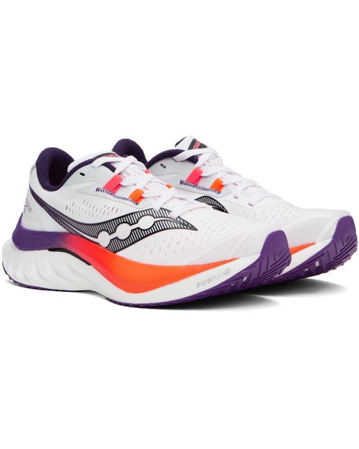 Saucony Black White & Orange Endorphin Speed 4 Sneakers for men