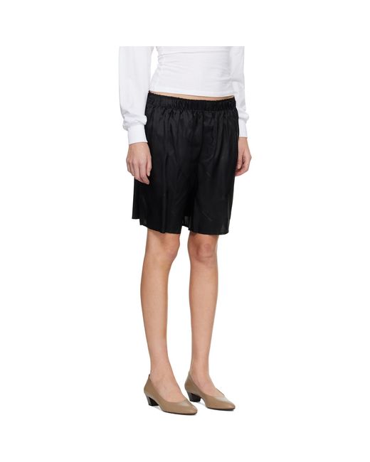 HOMMEGIRLS Black Long Boxer Shorts