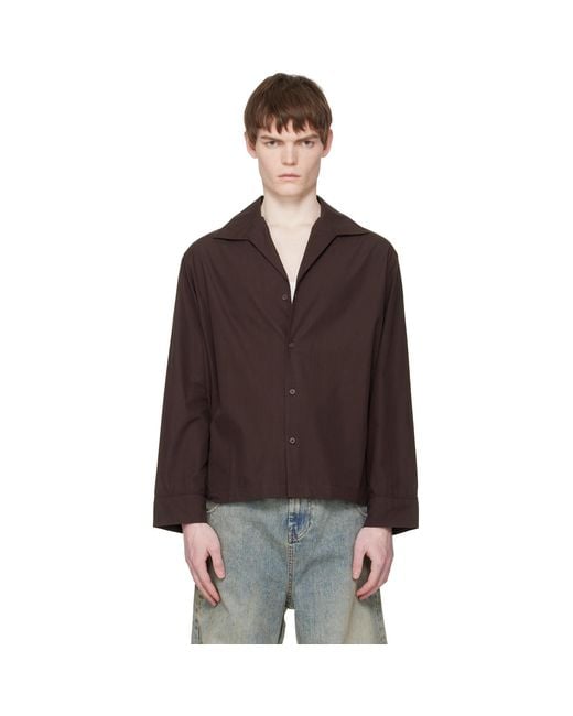 Entire studios Brown Ls Pajama Shirt for men