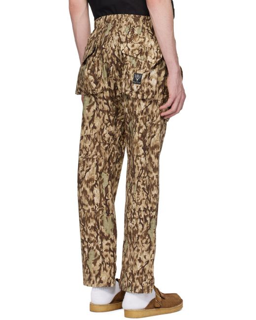 Pantalon brun et à motif camouflage South2 West8 pour homme en coloris Natural