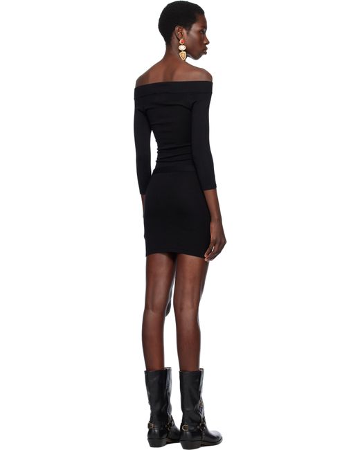 Frankie's Bikinis Black Bella Hadid Edition Saloon Knit Minidress