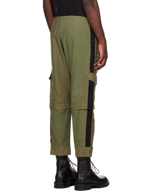 Greg Lauren Green Jacket Tux Cargo Pants for men