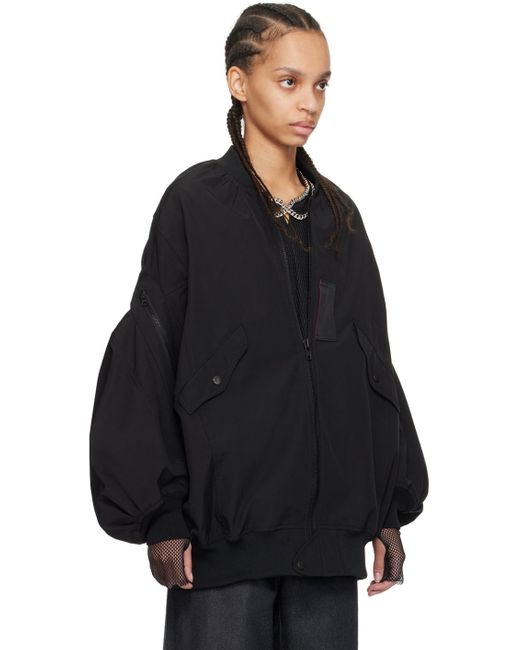 Junya Watanabe Black Gathe Bomber Jacket