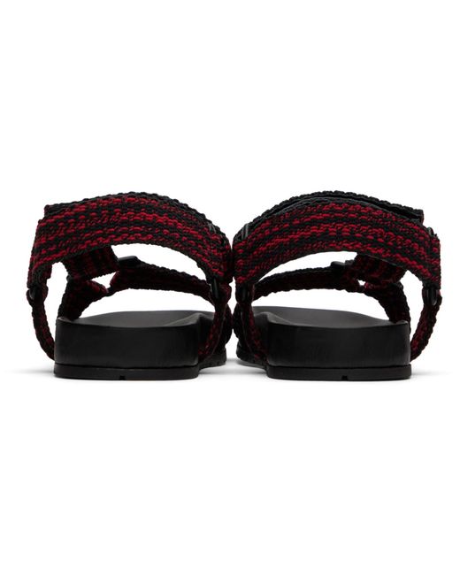 Bottega Veneta Black Trip Sandals for men