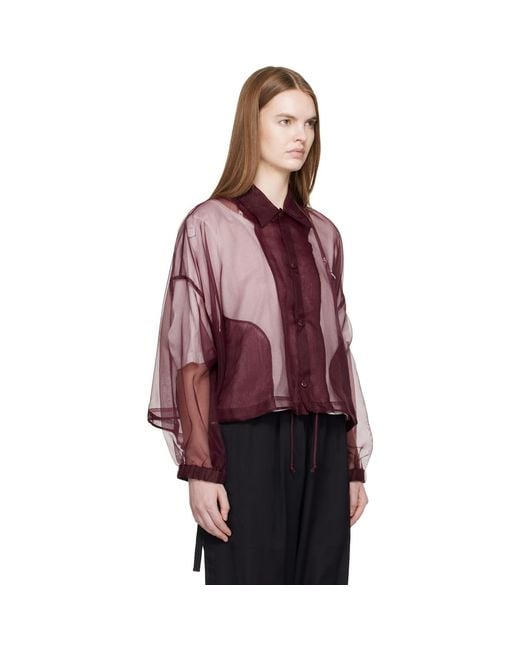 Undercover Red Burgundy Uc1E8201 Coach Shirt