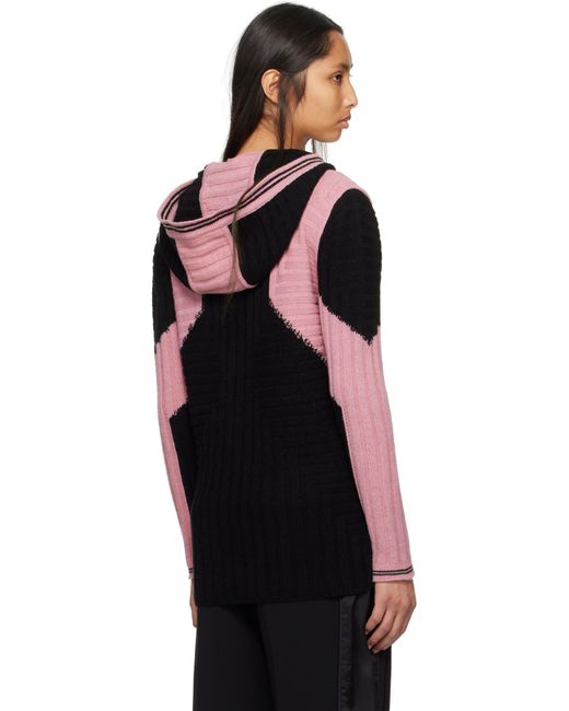 Kiko Kostadinov Black Dakota Oversized Knit Hoodie