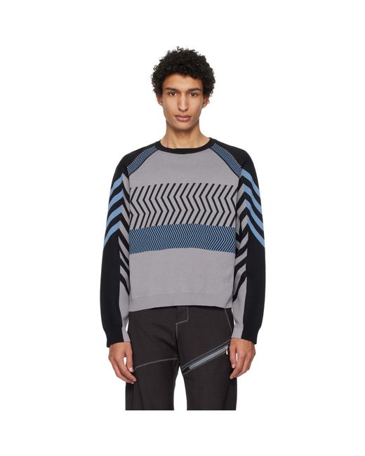 Kiko Kostadinov Black Gizi Panelled Sweater for men