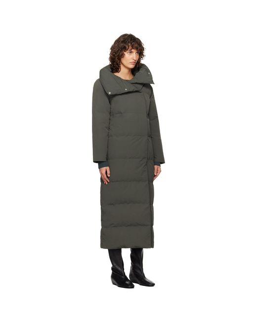 Paloma Wool Gray Khaki Long Pruit Down Coat
