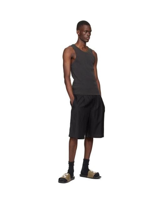 Off-White c/o Virgil Abloh Black Khaki Arrow Slides for men