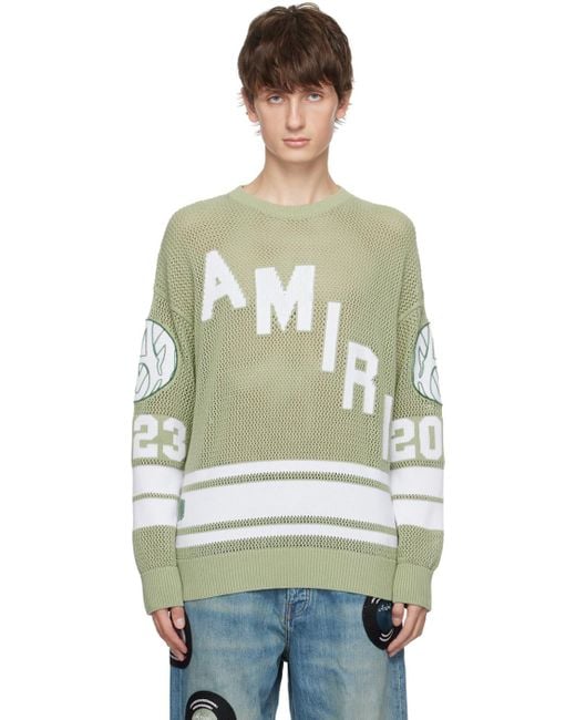 Amiri Green Hockey Sweater for men