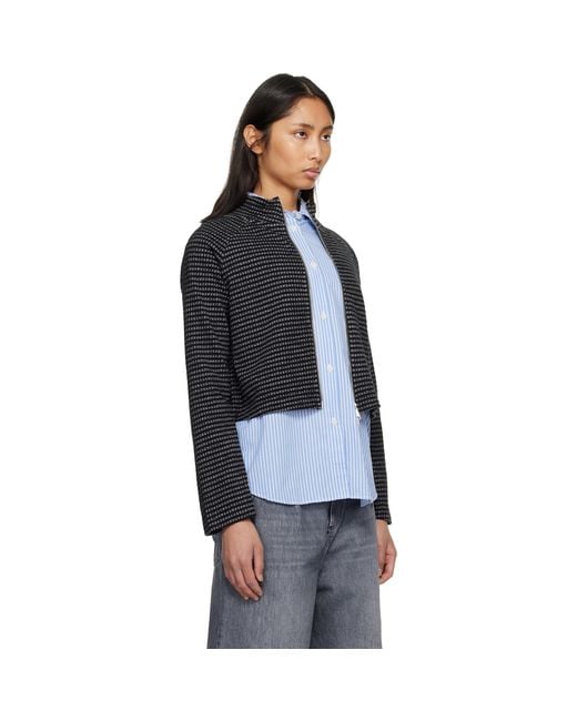mfpen Black Cropped Leisure Zip Up Sweater