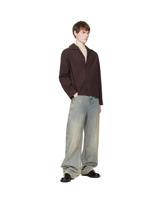 Entire studios Brown Ls Pajama Shirt for men