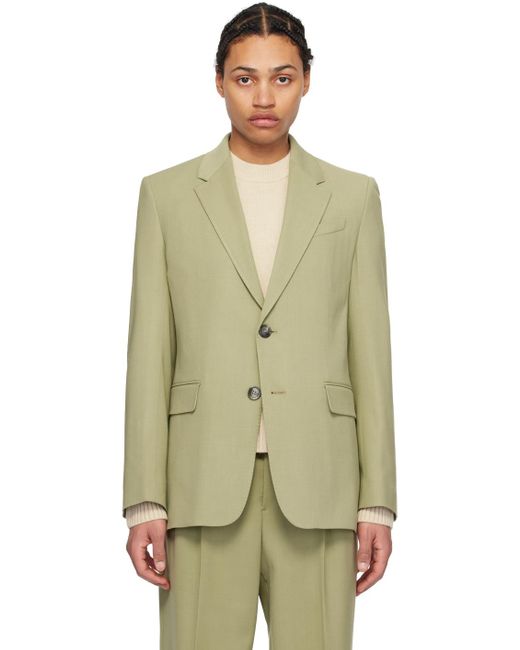 AMI Green Khaki Two-button Blazer for men