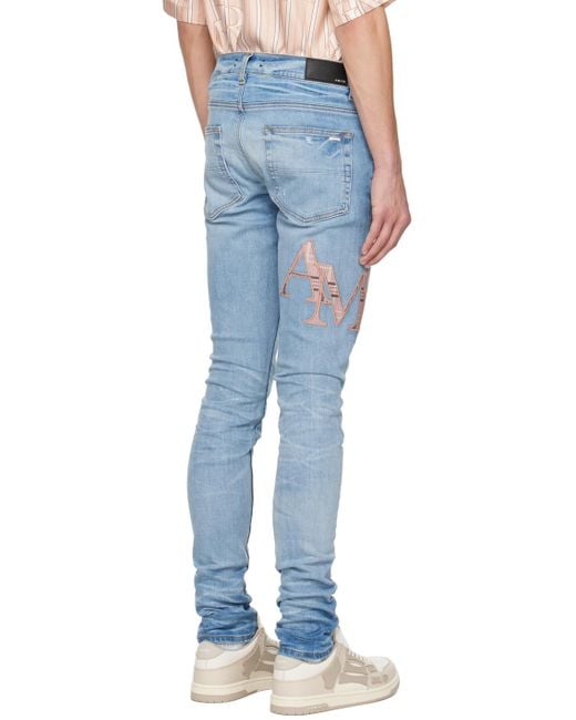 Amiri Blue Indigo stagge Jeans for men