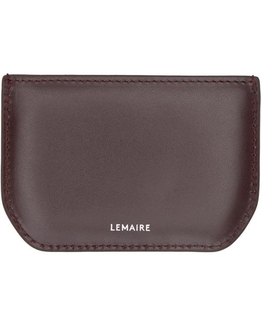 Lemaire ブラウン Calepin カードケース Black